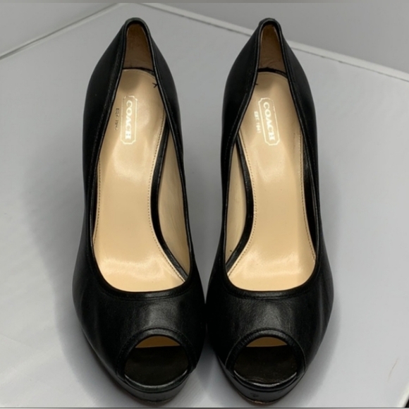COACH Black Leather Pumps - Picture 3 of 6